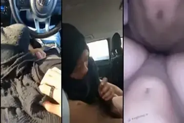 Ukhti Hasna Ngisep Kontol Pacar di Mobil